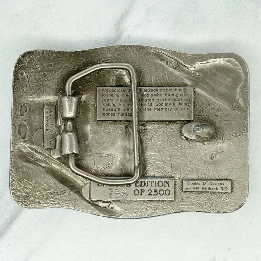 Vintage Double D Prairie Village 25th Anniversary Belt Buckle 1987 ✨